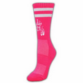 Colored High Performance Crew Style Moisture Wicking Sock w/ Knit In Logo
